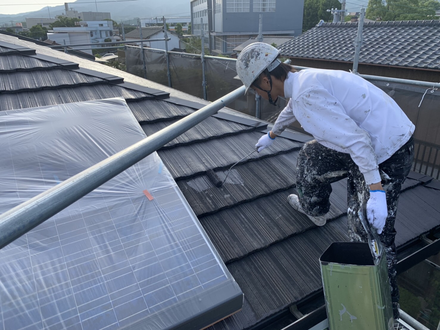 鳥栖市外壁屋根塗り替えで遮熱シリコン塗装 みやき町屋根塗り替えで遮熱フッソ塗装を行いました Veシステムズ プロタイムズ佐賀駅前店